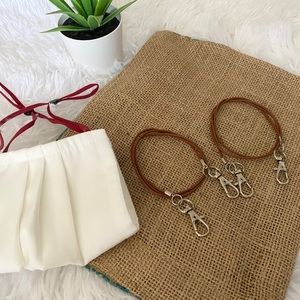 2 Leather Face Mask Holder Genuine